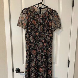 ZARA WOMAN Multicolored Lace Maxi Dress Small